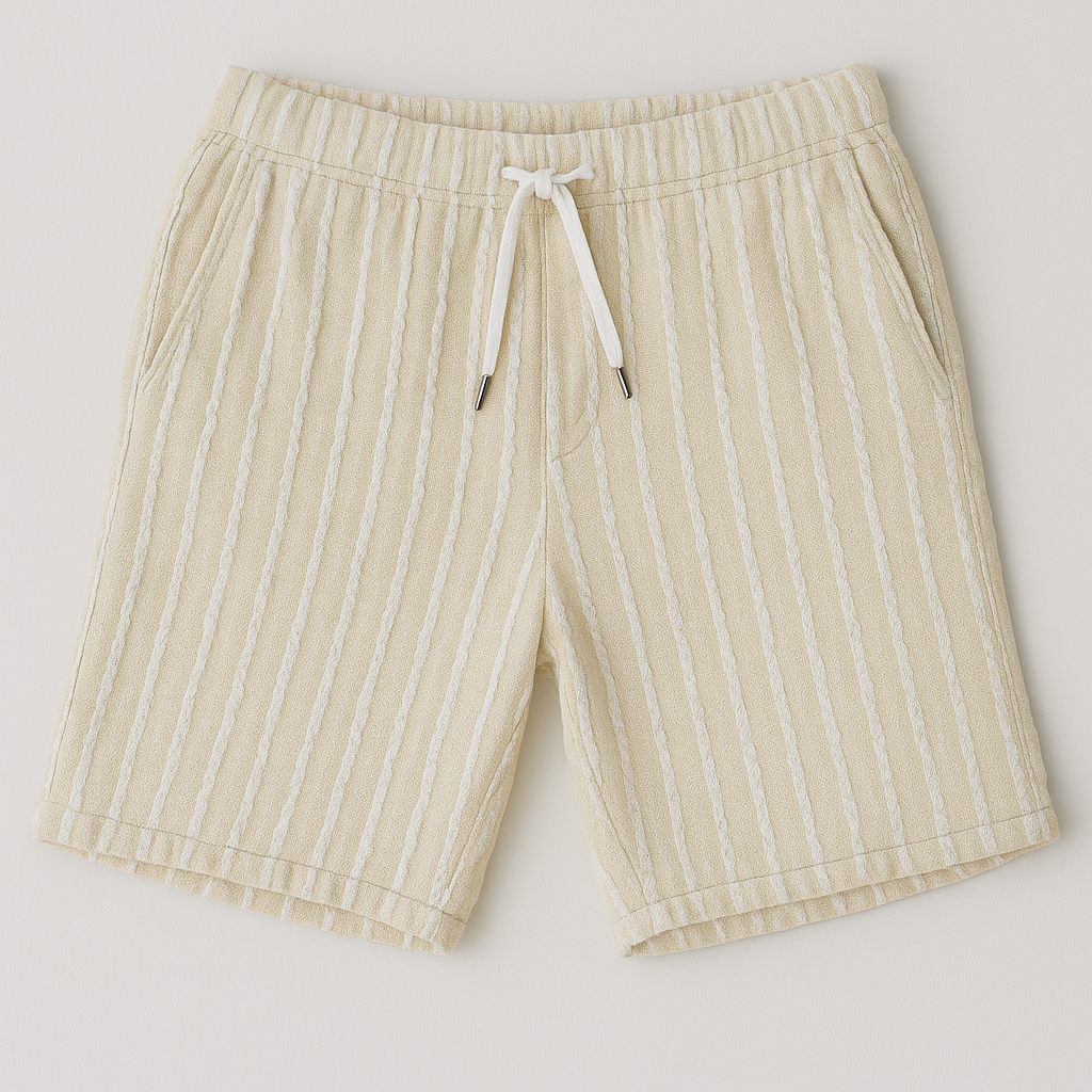 Stripes Shorts - White