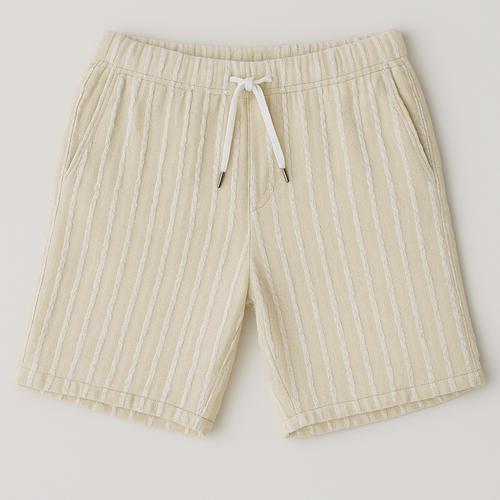 Stripes Shorts - White