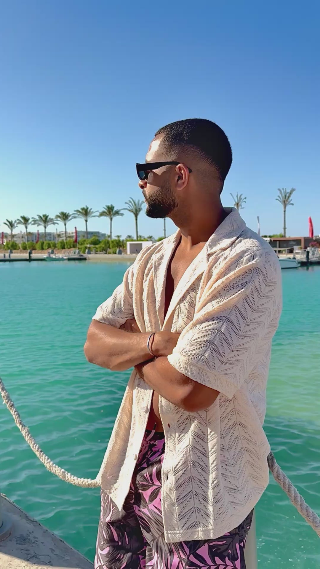 NKNIT♡ wave pattern KNIT shirt ○新品○NKNIT 2024SS wave pattern KNIT shirt ○新品○NKNIT